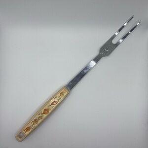 Vtg Ekco Meat Fork Onion Shallot Almond Plastic Handle Cooking Utensil Kitchen